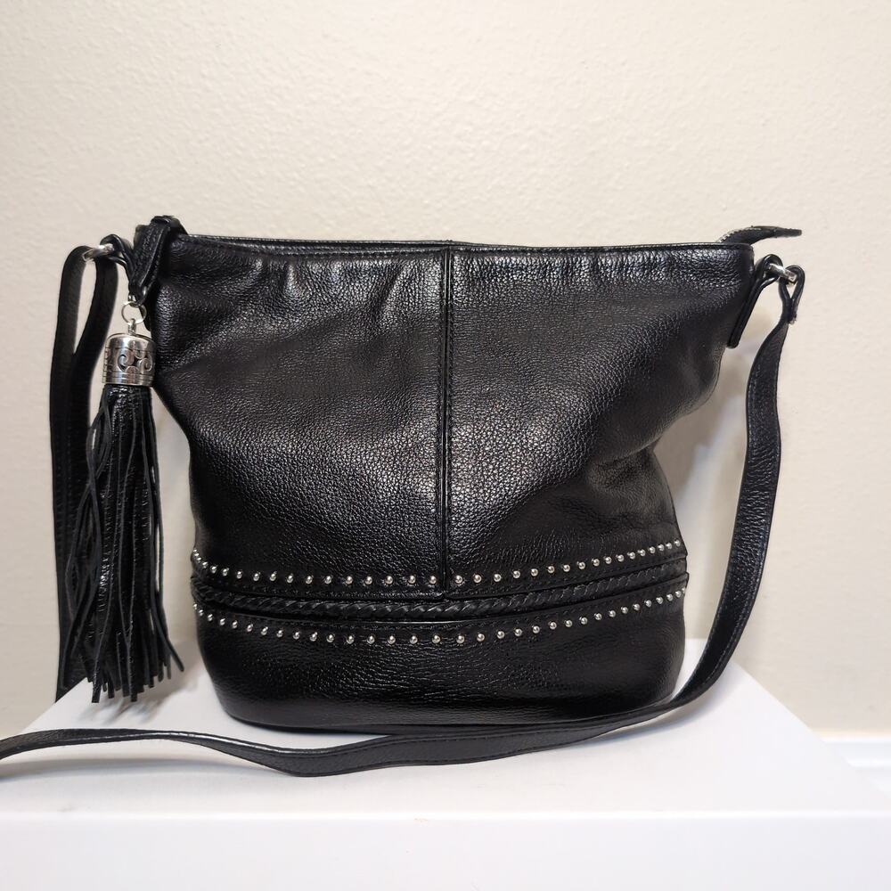 Studded Leather Crossbody Bag Brighton